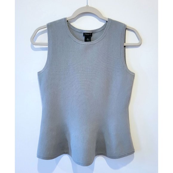 Ann Taylor Factory Sleeveless Peplum Knit Sweater Shell Tank Top XS - Picture 2 of 6